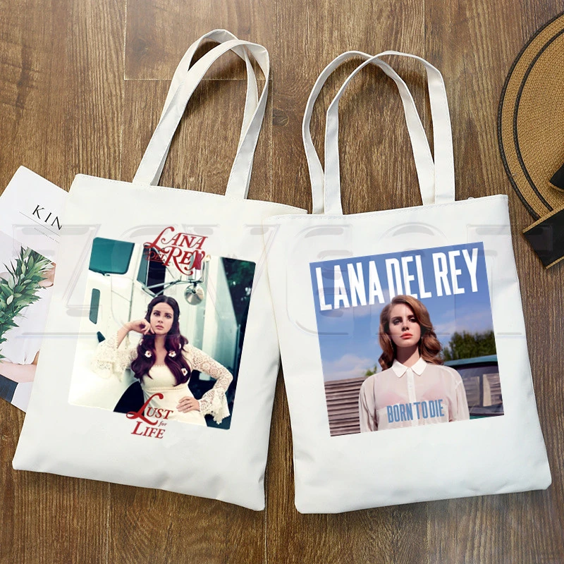 Lana Del Rey LOGO Printed Graphic Hipster Cartoon Print Shopping Bags Girls Fashion Casual Pacakge Hand Bag