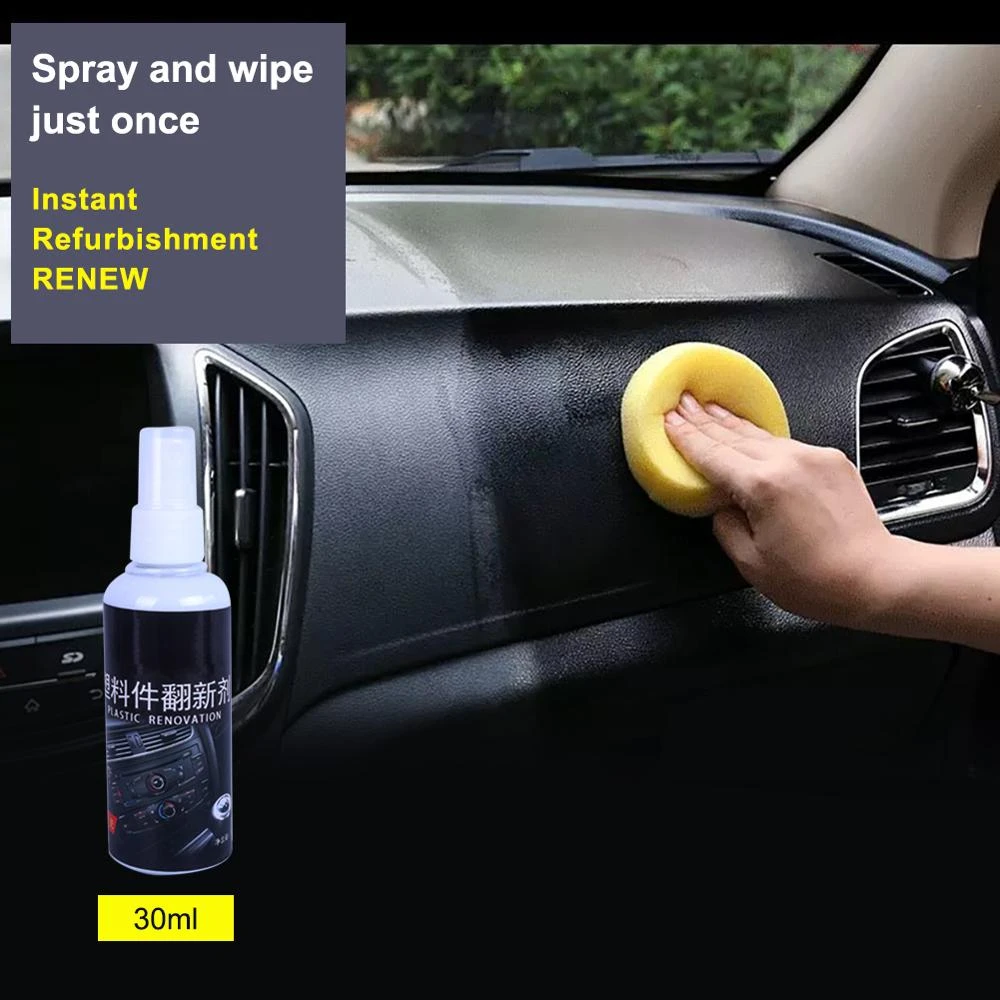 Hot 30ML Interior Plastic Plastic Parts Wax Retreading Agent Renewed Plastic Restore Maintenance Agent   Car Interior