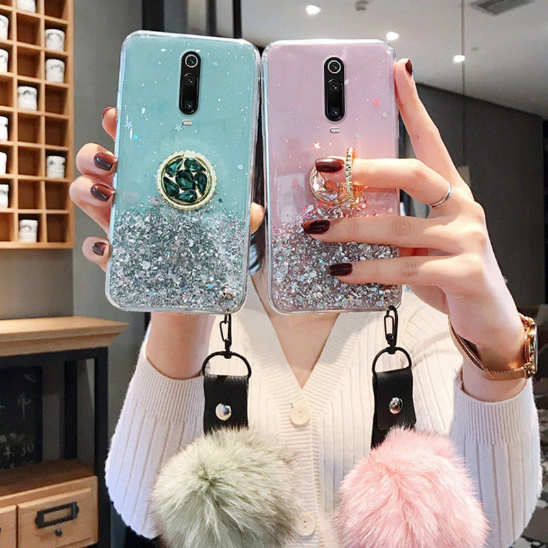 Glitter Case For Xiaomi Redmi Note 9 Pro Case Silicon Cover Poco X3 Pro NFC Redmi Note 10 Pro 10s 9s 9a 9C 8 7 8T Mi 9T 10t Lite