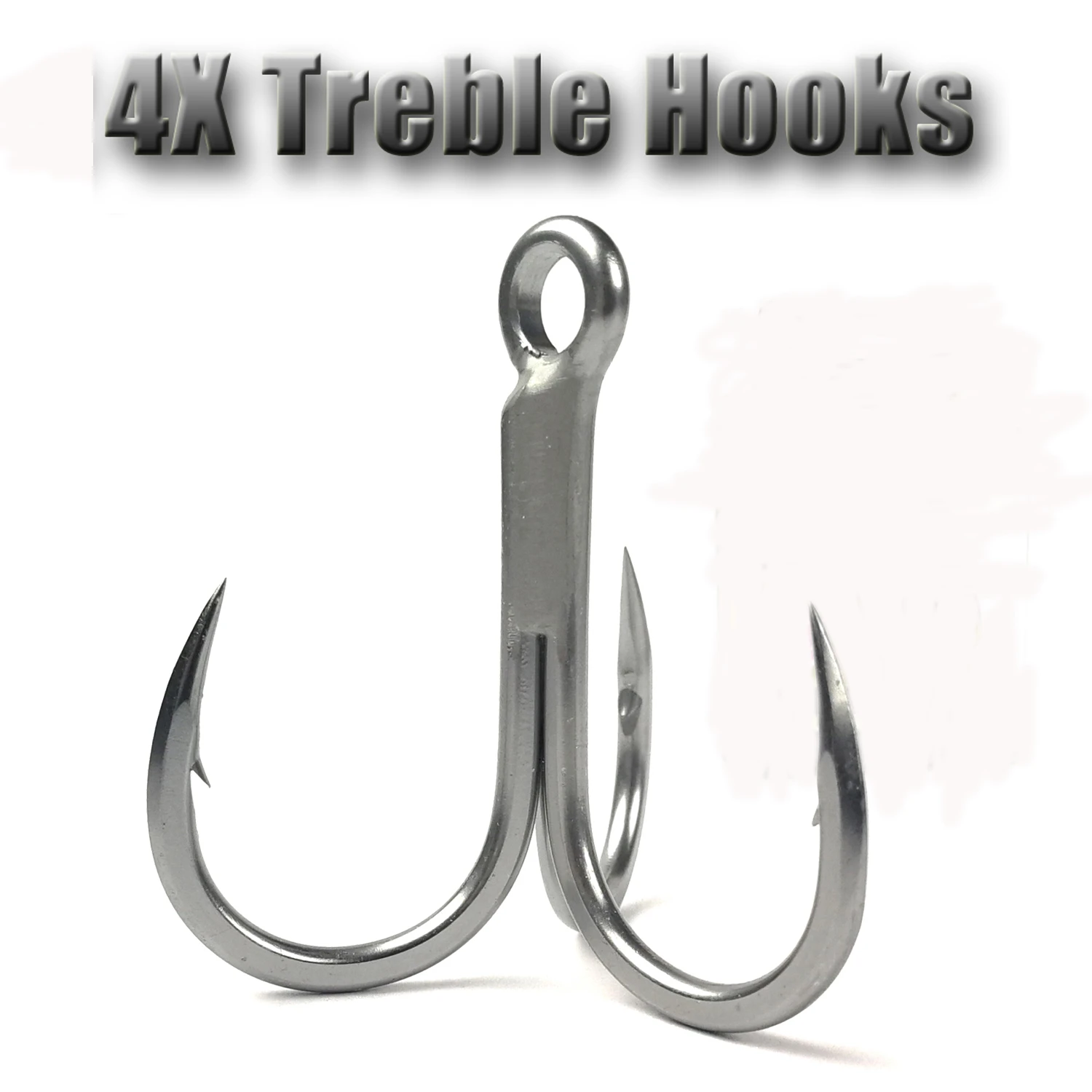 Big Game 4X #6-#5/0 Anti-Rust Treble Hook Super Sharp Triple Anchor Hooks For Sea Trolling Fishing Saltwater Lure Fishhooks