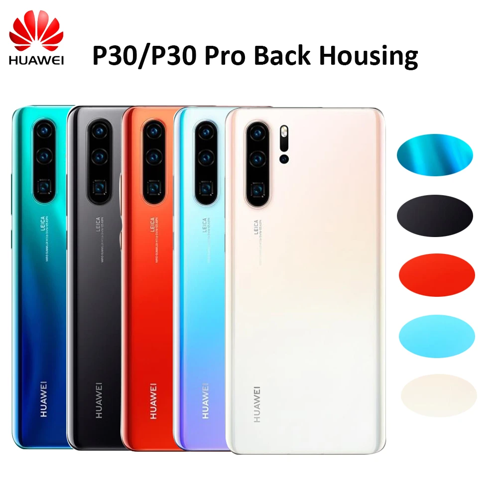 Huawei P30 Pro Phone Back Housing 3D Glass Battery Cover Replacement Rear Door Case For p30 p 30 pro Repair Panel Part With Logo