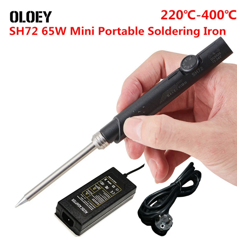 SH72 65W 12-24V 220-400℃ Adjustable Digital Soldering Iron Station DC5525 SH-K SH-KU SH-D24 SH-BC2 SH-C4 SH-I Tips Set of Tools