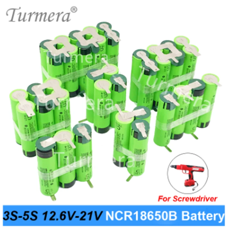 3s 4s 5s 18650 Battery 3400mAh 6800mAh ncr18650b 12.6v 16.8v 21v battery for screwdriver shurik shura battery Soldering Turmera