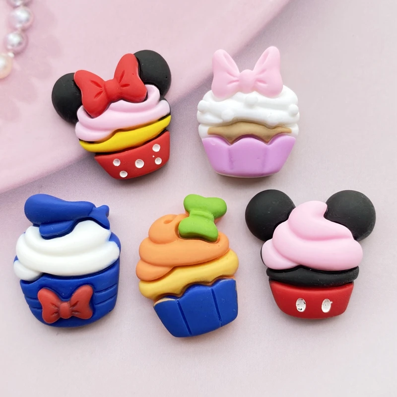 5/10Pcs Kawaii Cute Resin Mixed Cake Flat Back Cabochons Scrapbooking DIY Jewelry Craft Decoration Accessories F7