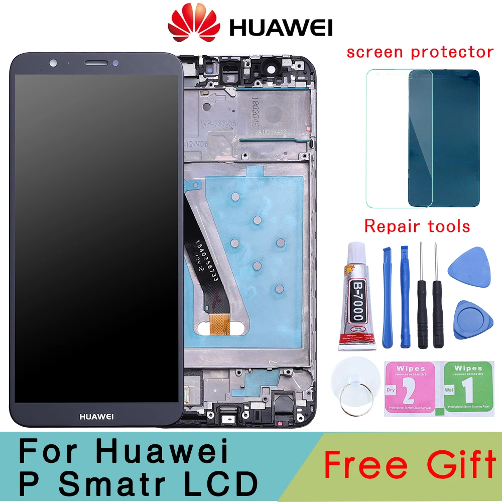 Huawei P Smart LCD Display Touch Screen Digitizer Assembly For Huawei P Smart LCD With Frame FIG LX1 L21 L22 Screen Replacement