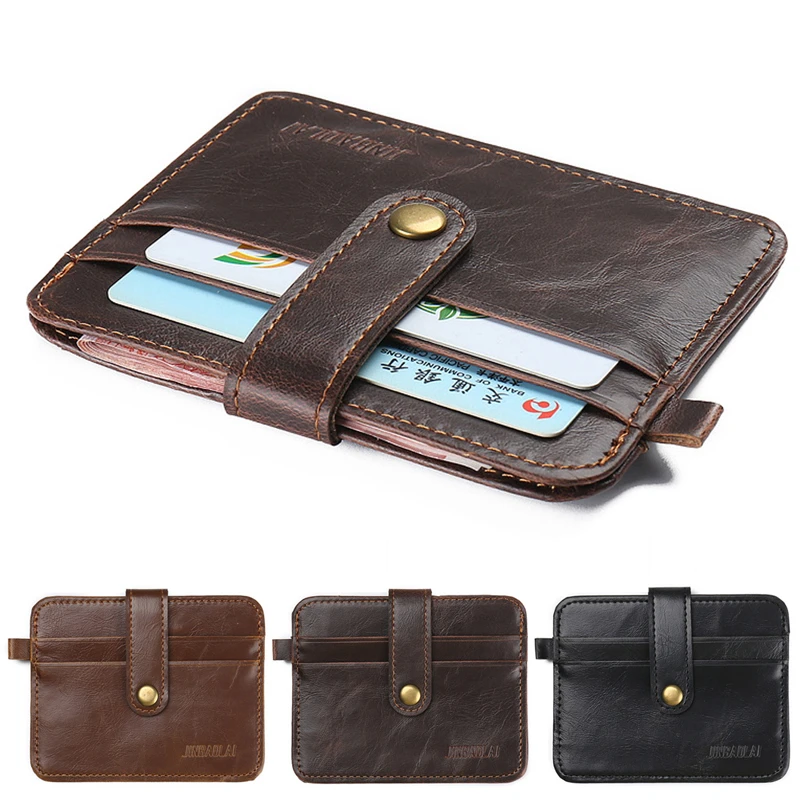 Sell at a loss! Men's Faux Leather Small ID Credit Card Business Wallet Holder Slim Pocket Case New