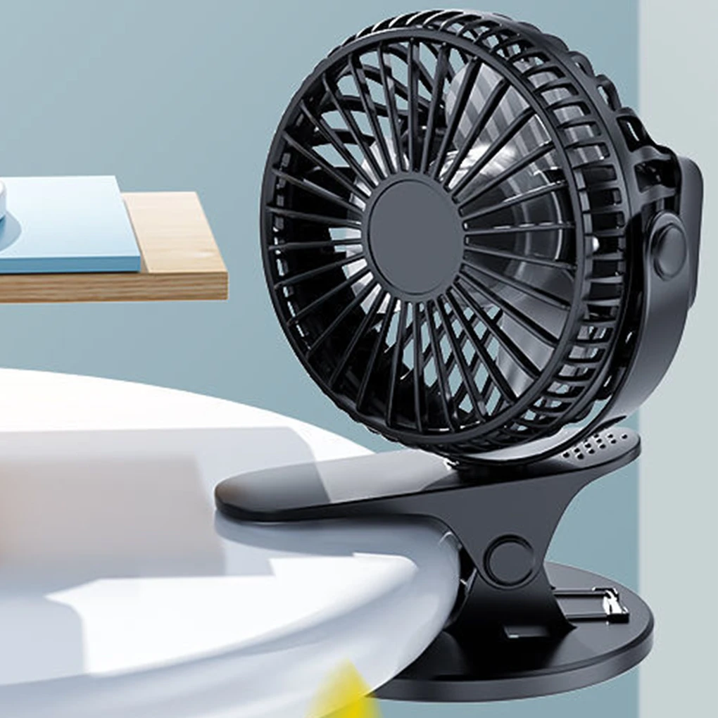 New Hot Sale USB Rechargeable Clip Desktop/Table Fan Mini Portable Clamp Fan 360degree Rotating Ventilator With Air Cooler Fan