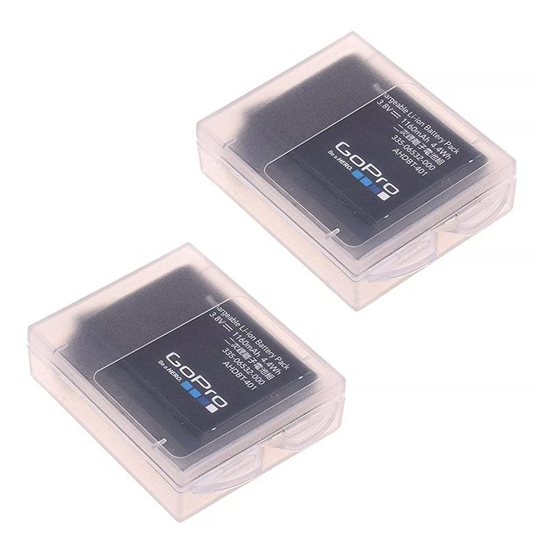 2 Pcs  Plastic Protective Storage Battery for GoPro Hero 10  9 8 7 6 5 4 Session  Xiaomi Yi MiJia 4k Eken Camera Accessorie