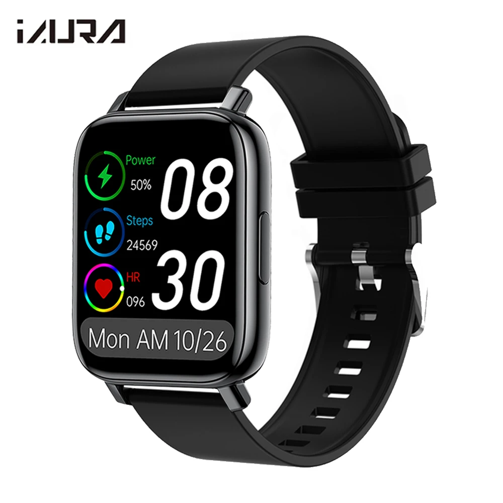 2021 Smart Watch Men 1.69 Inch Full Touch Heart Rate Fitness Tracker Watches For Women Waterproof Sports Smartwatch Android IOS