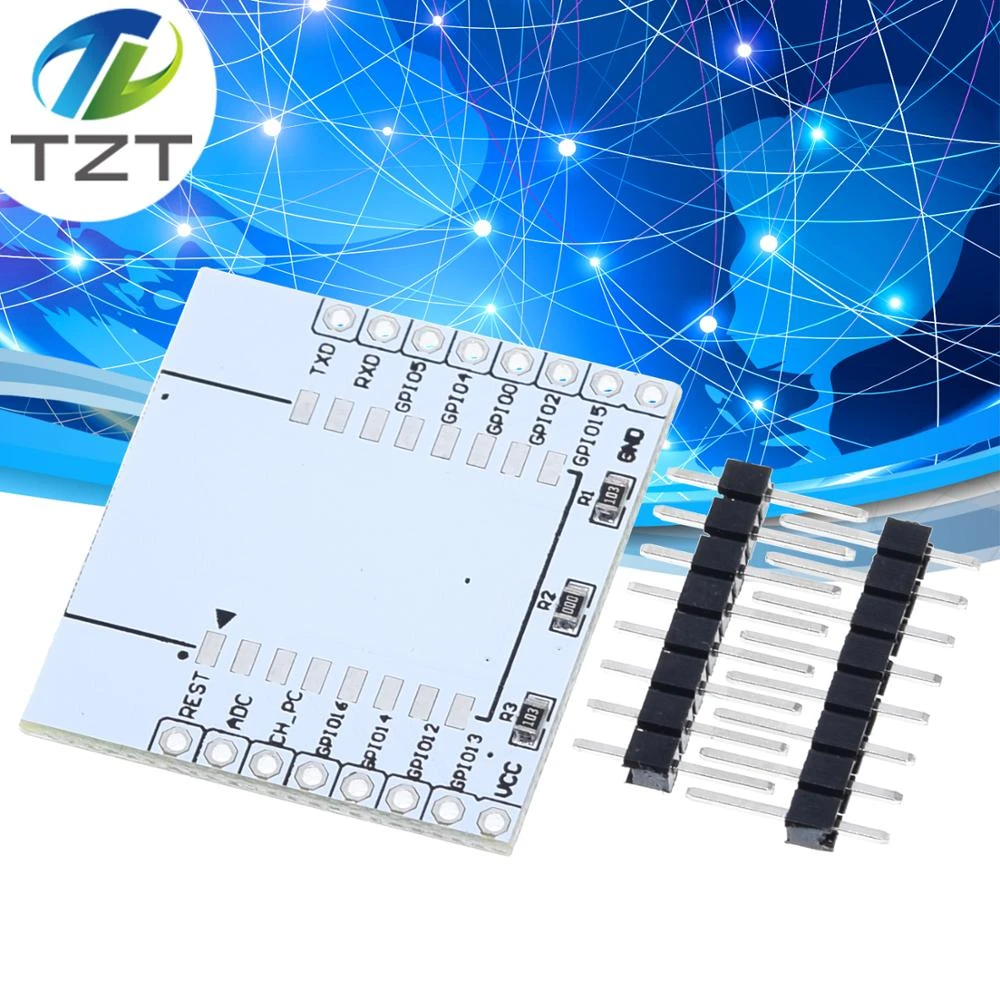 10PC ESP8266 serial WIFI Module Adapter Plate Applies to ESP-07, ESP-12F, ESP-12E  Wireless Board for arduino