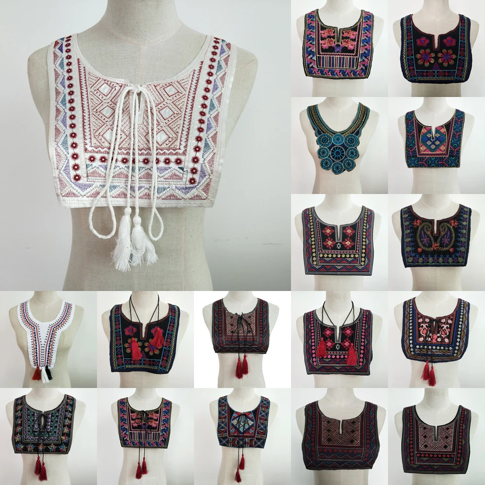 High Quality Lace Collar DIY Embroidery Ethnic Style Lace Neckline Decorative Clothes Neckline Accessories Decals