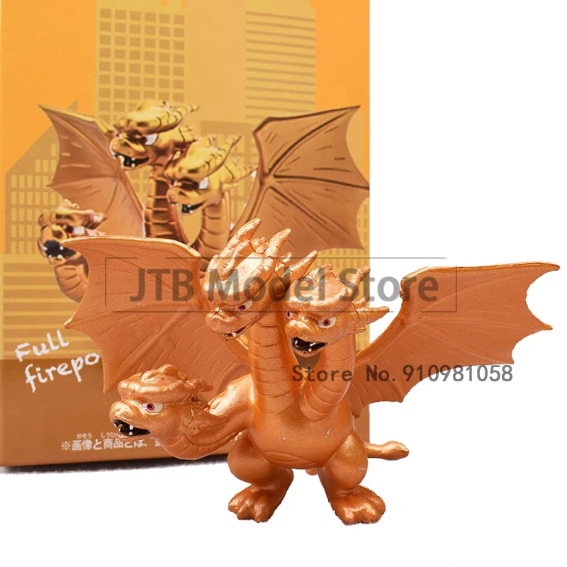 Godzilla Q Version Monster Energy Anime Action Figure Toys Doll Ornaments Hand King Ghidrah Models Gift Desktop Decoration Figma