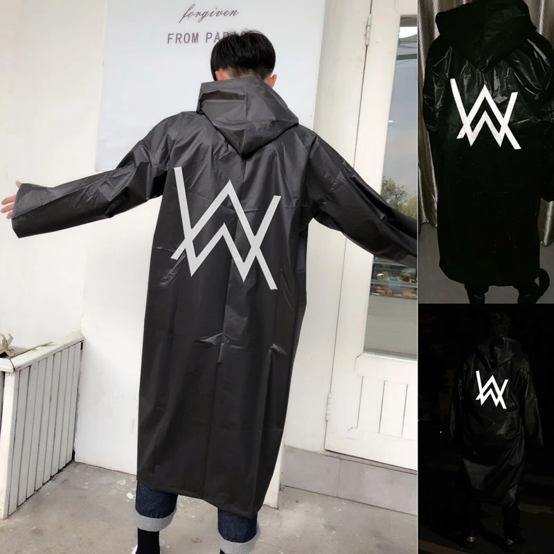 Fashion Logo Raincoat Women Rainwear Men Reflective Rain Coat Impermeable  Poncho Japan Waterproof Rain  cover Hooded