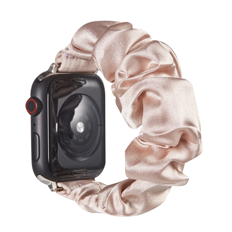 Unique Scrunchie Elastic Strap for Apple Watch Series 6 SE 5 4 3 Band 44mm 40mm Women Watchband Bracelet for iwatch 38mm 42mm