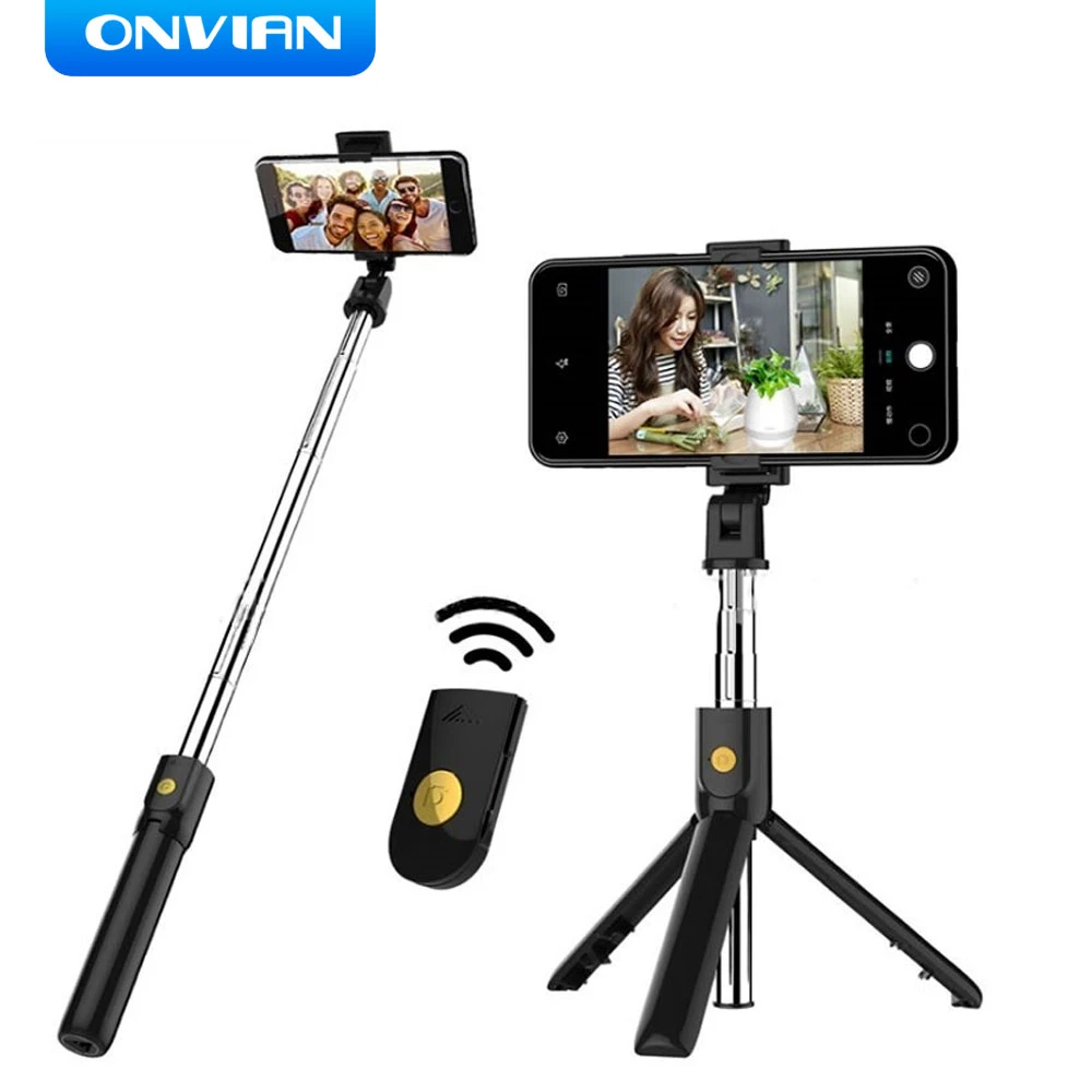 Onvian 3 in 1 Wireless Bluetooth Selfie Stick With Shutter Remote Tripod For Phone Monopod For iPhone Huawei Samsung Oneplus