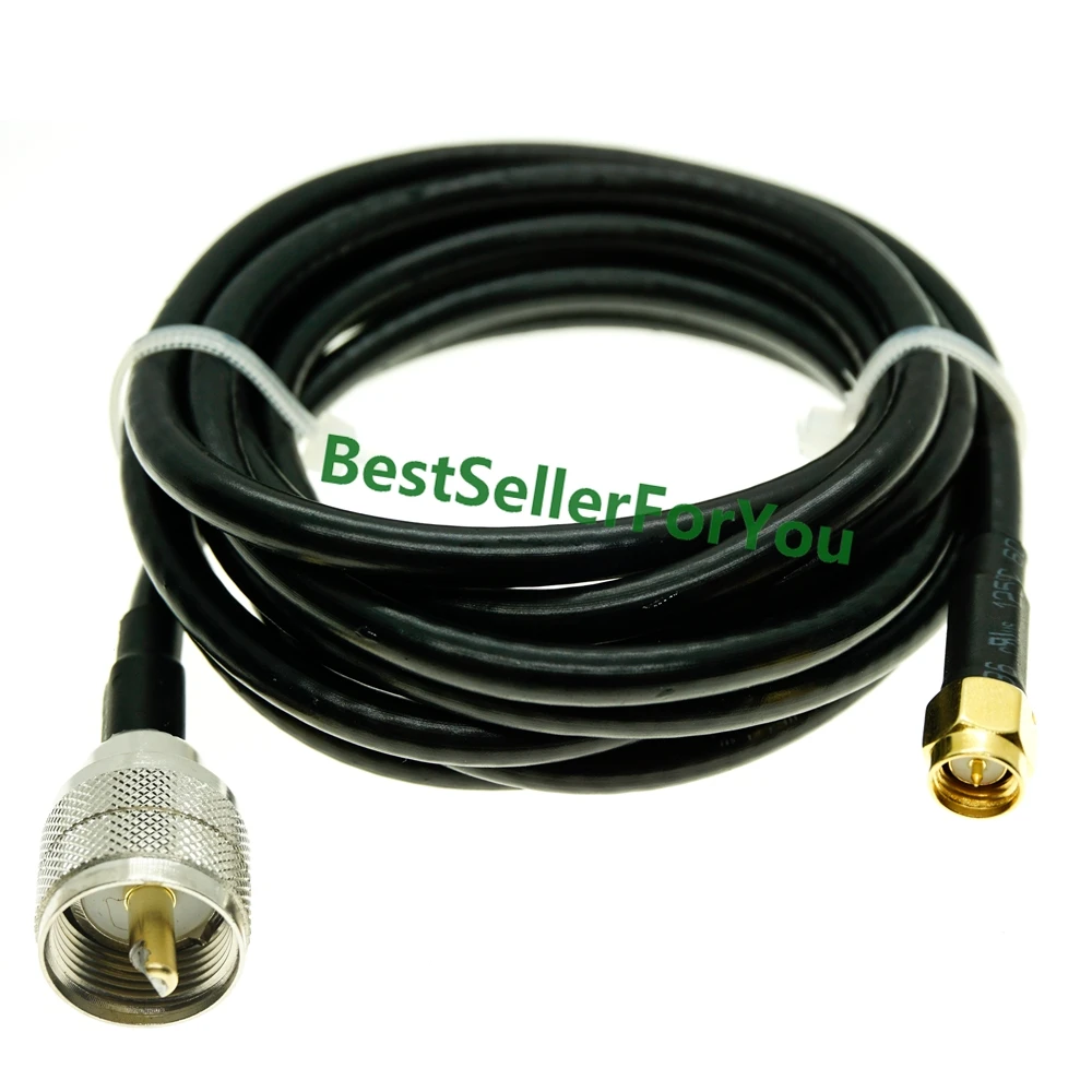 UHF Male PL259 PL-259 to SMA male RF Straight Pigtail Jumper RG58 Cable