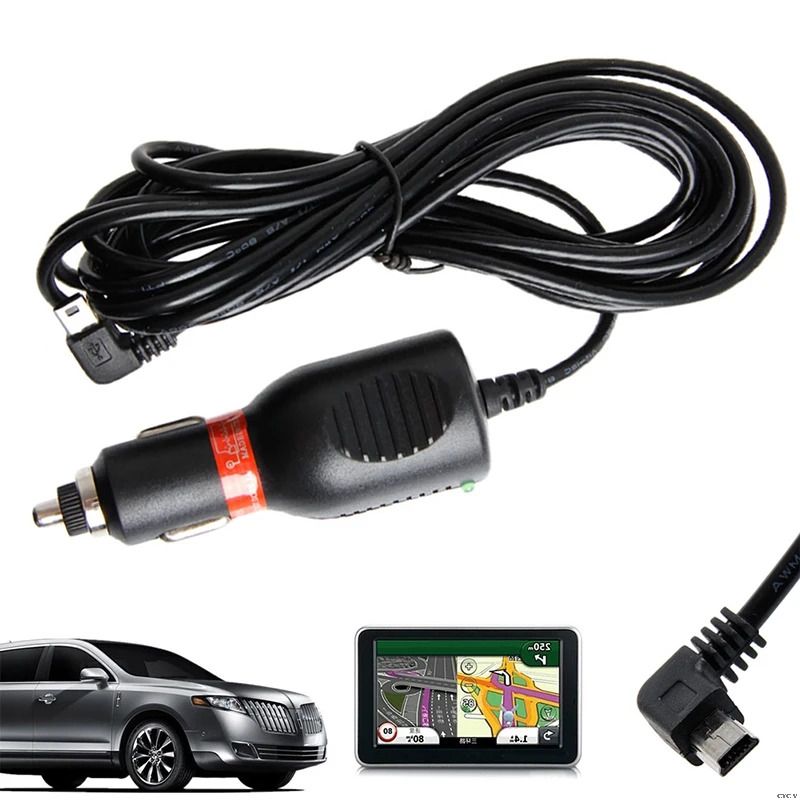 Car Vehicle DC Power Charger Adapter Cord Mini USB Cable For GARMIN GPS Nuvi 1.5A