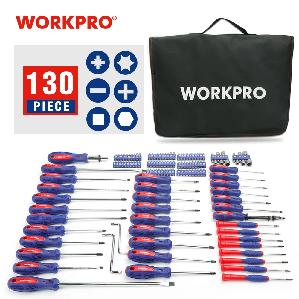 WORKPRO Screwdriver Set 130 in 1 Multi Function Screw driver Repair Tools for Phones Precision Screwdriver Set