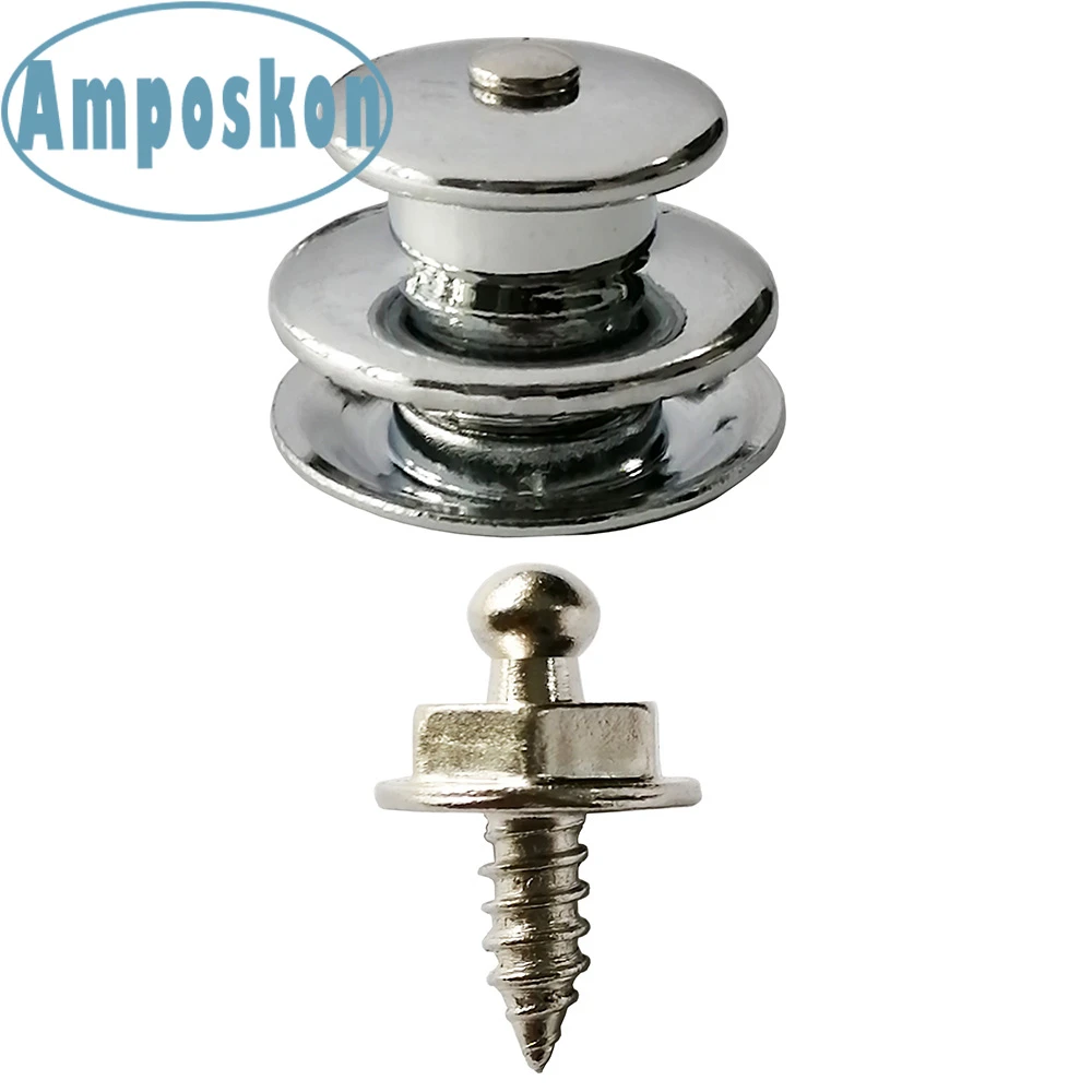 10 Pcs / 5 Sets Boat Canvas Snaps Fastener Upper Part / Lower Part Chrome Plated Brass for Boat RV Canvas Canopies Yacht