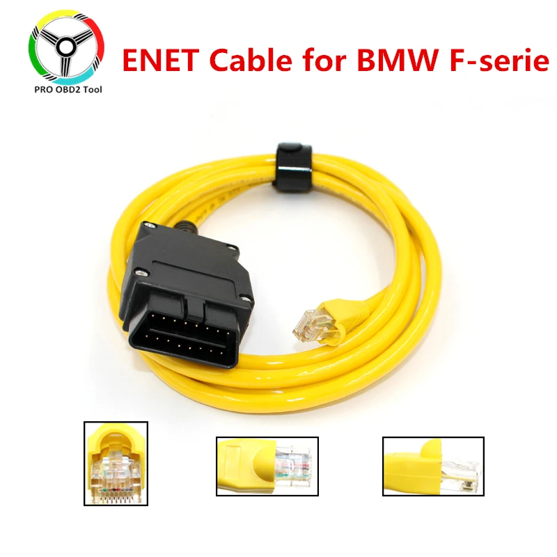 Quality E-SYS ENET cable for BMW F-series ICOM OBD2 Coding Diagnostic Cable Ethernet to ESYS Data OBDII Coding Hidden Data Tool