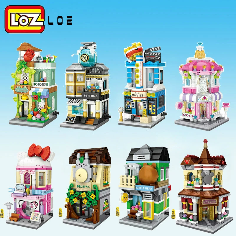 LOZ Building Blocks City View Scene Coffee Shop Retail Store Architectures model  Assembly Toy Christmas Gift for Children Adult