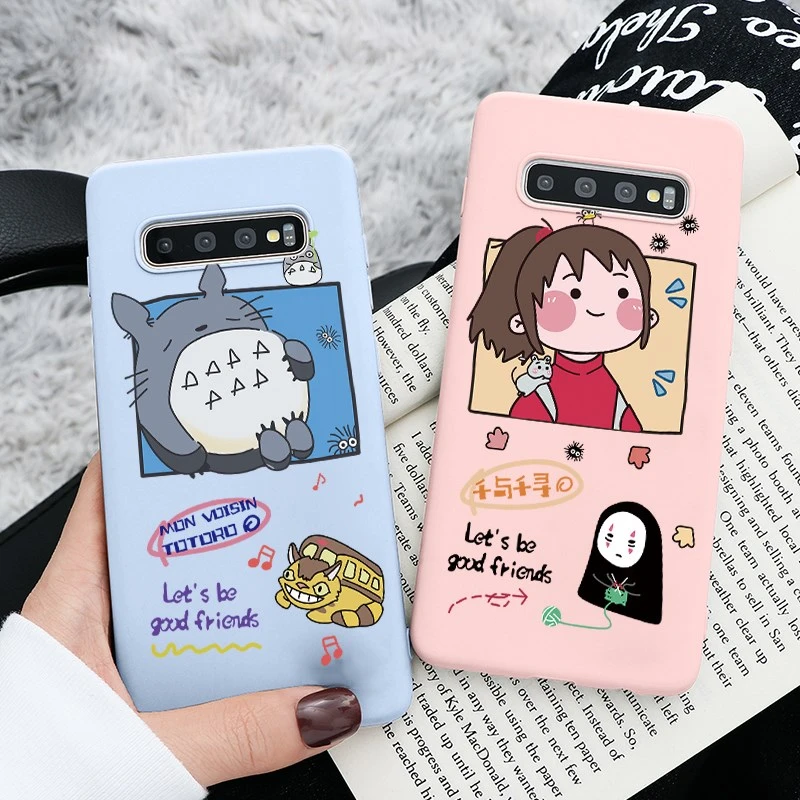 Case For Samsung Galaxy A72 A52 A32 A51 A50 A21S A12 A02S A20e A31 A30 A42 A41 A40 A71 A70 A91 A6 A7 A9 2018 Anime Totoro Fundas