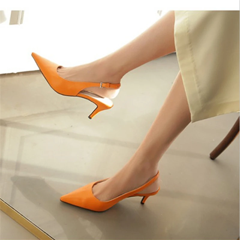 2019 summer new style sandals female stiletto hollow with suede pointed sexy Korean fashion high heels autumn shoes
