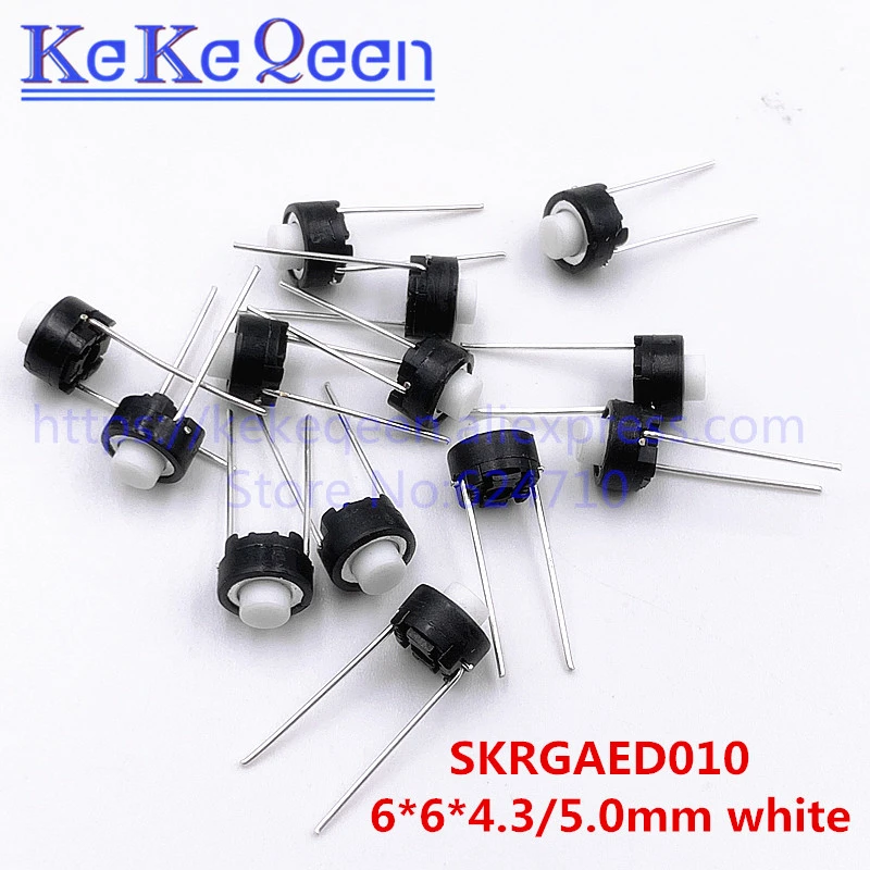 10pcs SKRGAED010 ALPS Tact Switch 6*6*4.3/6*6*5  Touch switch button 6*6*4.3mm/6*6*5mm DIP Tactile Tact Push Button Micro Switch