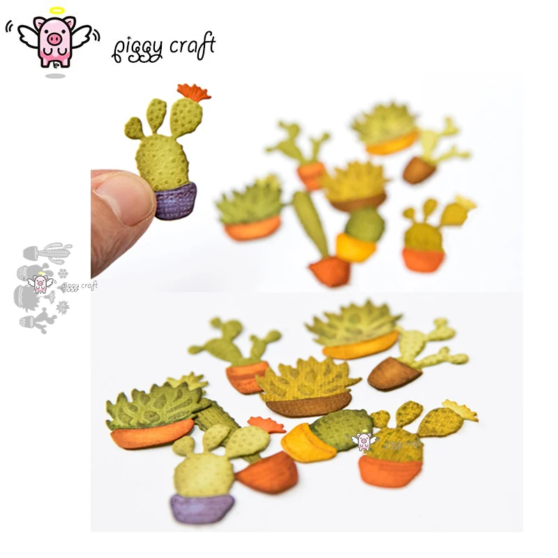 Piggy Craft metal cutting dies cut die mold New Potted plant cactus Scrapbook paper craft knife mould blade punch stencils dies