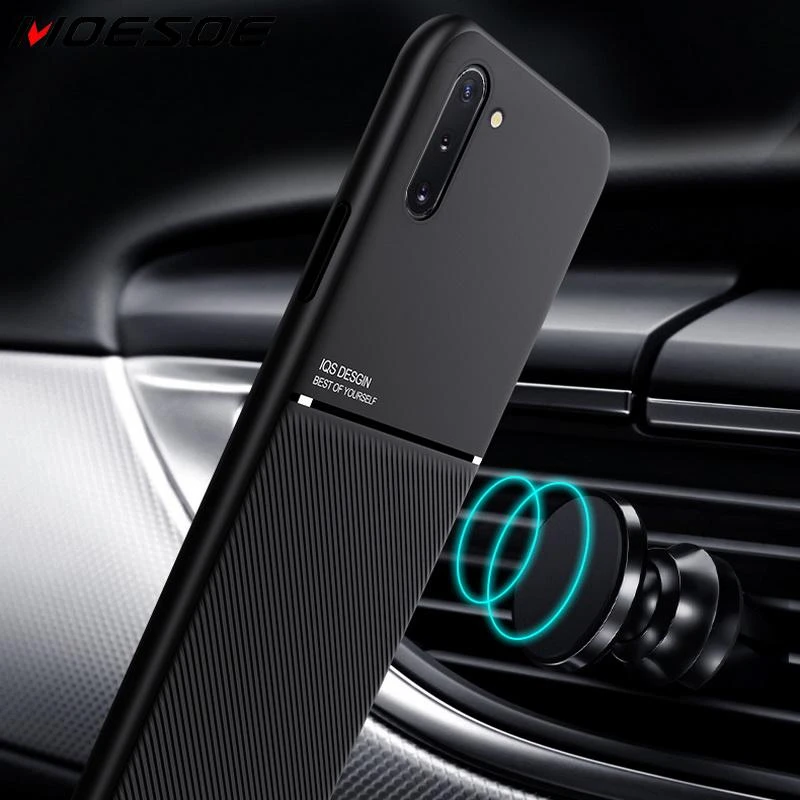 Leather Texture Matte Silicone Case For Oneplus 8 Nord 7T 7 8 9 Pro 8T Built-in magnetic metal plate car holder stand cases