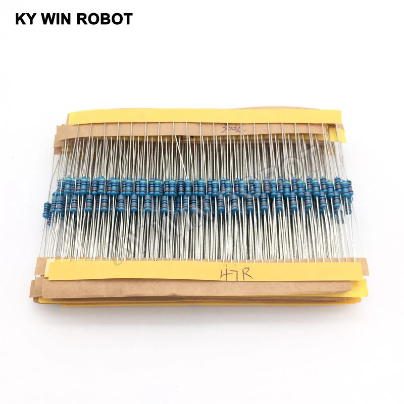 1 Pack 600Pcs 10 -1M Ohm 1/4w Resistance 1% Metal Film Resistor Resistance Assortment Kit Set 30 Kinds Each 20pcs