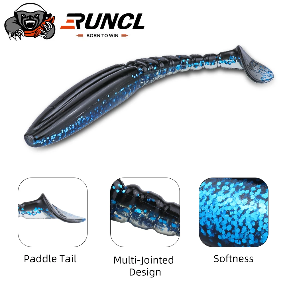RUNCL 8/15pcs Soft Lures Silicone Bait 10cm 13cm Goods For Fishing Sea Fishing Pva Swimbait Wobblers Artificial Tackle 2020