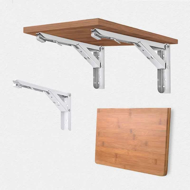 2PCS Triangle Folding Angle Bracket Heavy Support Adjustable Wall Mounted Bench Table Shelf Bracket Furniture Hardware Bracket