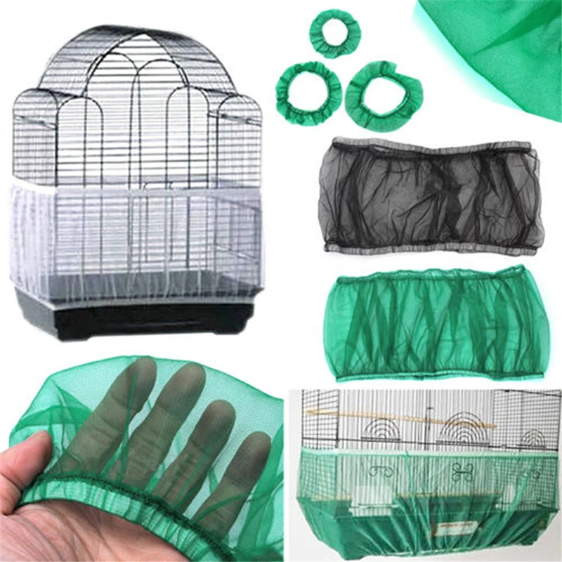 Net Catcher Bird Supplies Easy To Clean Catcher Bird Cage Accessories Net Parrot Bird Cage Nylon Net Bird Cage Cover