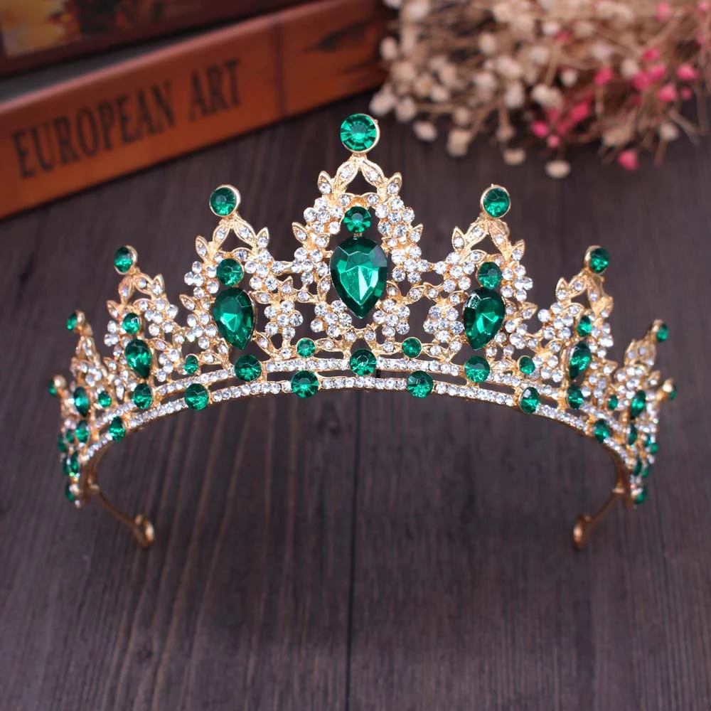 KMVEXO Vintage Gold Queen Princess Crowns 2020 Crystal Diadem For Bridal Hair Accessories Bride Tiaras Headbands Tiara De Noiva