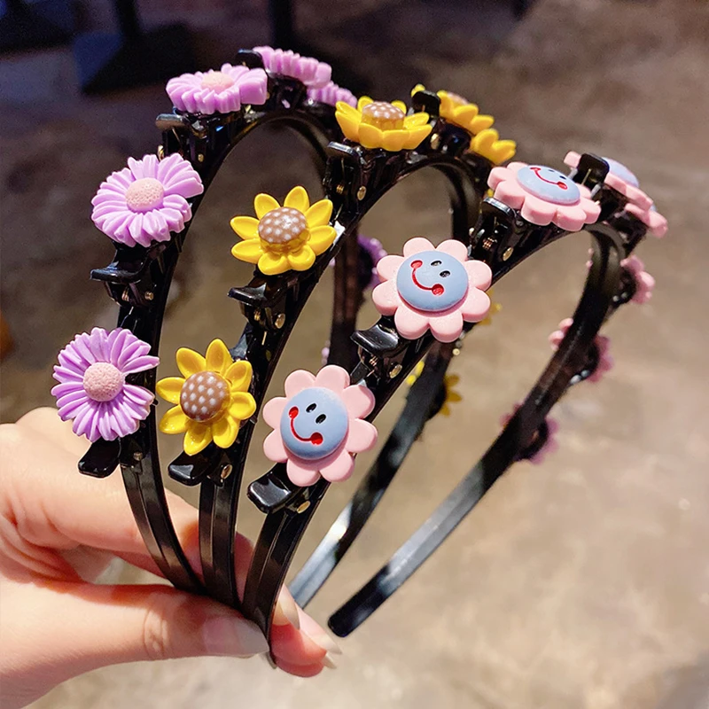 New Cartoon Hair bands girls Headband braided hair clip Headband Hair Hoop Cute hairpin hair accessories for girls ornaments