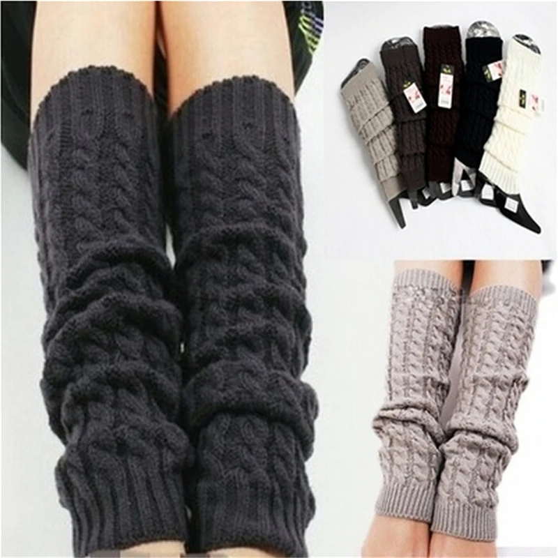 Warmers Winter Leg For Women Fashion Gaiters Boot Cuffs Woman Thigh High Warm Black Christmas Gifts Knit Knitted Knee Socks