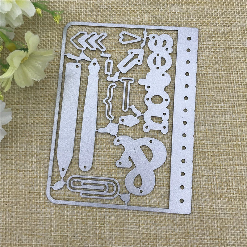 Notebook Metal Die Cutting For Household DIY Scrapbooking Photo Album Decorative Embossing Folder Paper Cards