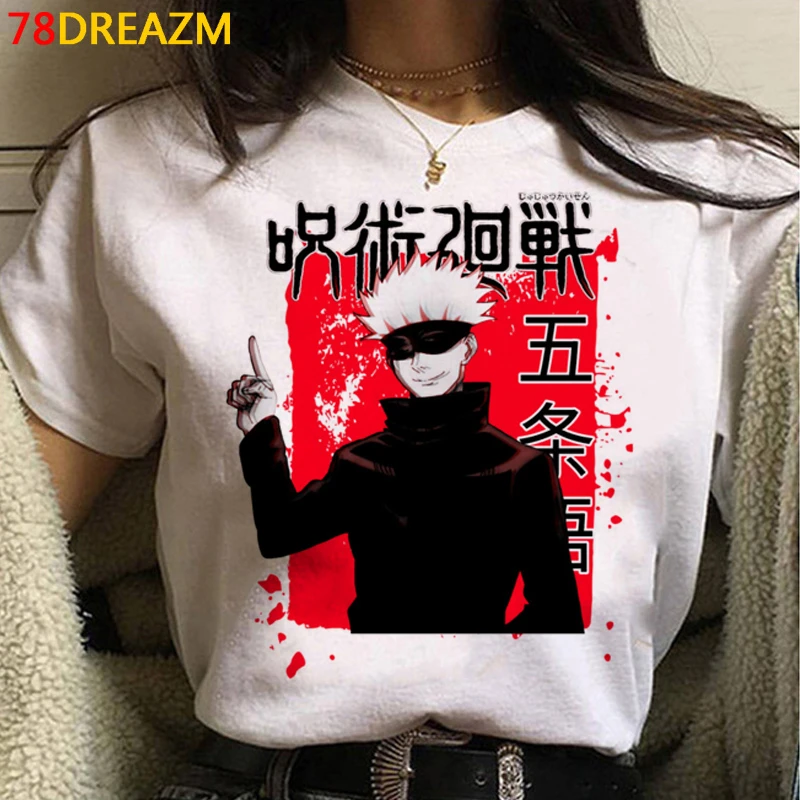 Hot Japanese Anime Jujutsu Kaisen T Shirt Men Kawaii Yuji Itadori Cartoon Gojo Satoru Graphic Tees Fashion Unisex T-shirt Male