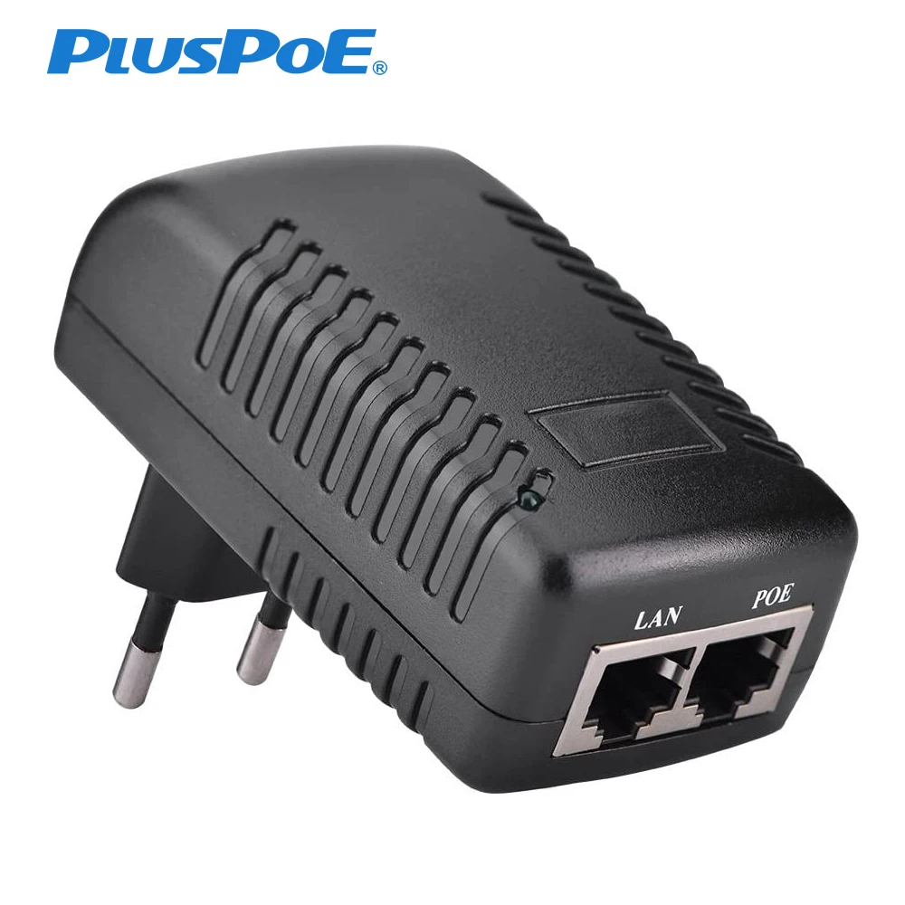 PoE Power Supply 12V 24V 48V  24W POE Injector Ethernet Adapter for CCTV Security Camera Phone US EU Wall Plug