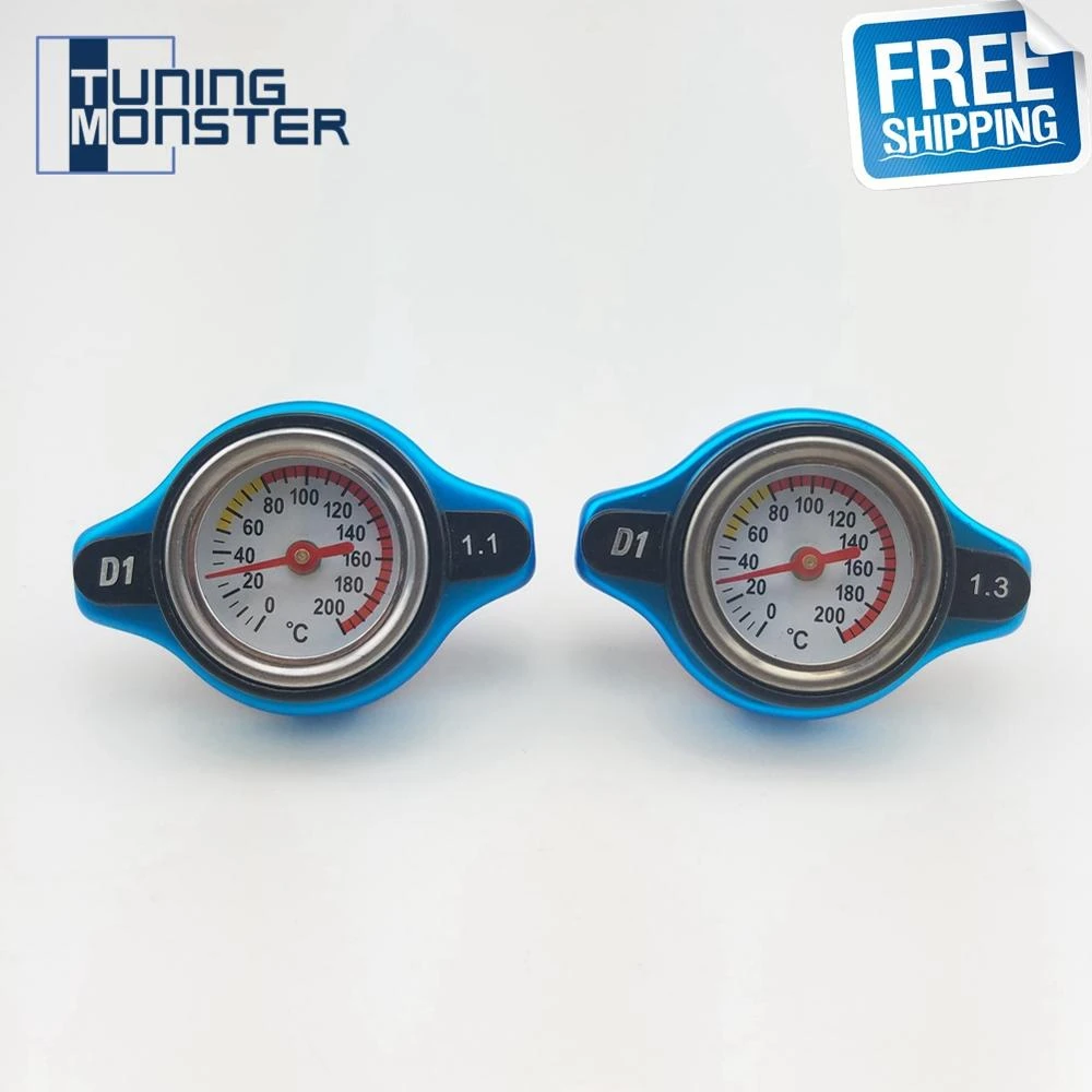 Free Shipping D1 Big Head Temperature Gauge With Utility Safe 0.9 And 1.1 And 1.3 Bar Thermo Radiator Cap Tank Cover