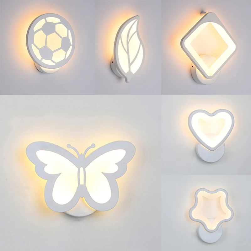 Butterfly Leaf Wall Light LED Aluminium wall light rail project Square LED wall lamp bedside room bedroom wall lamps arts 220v