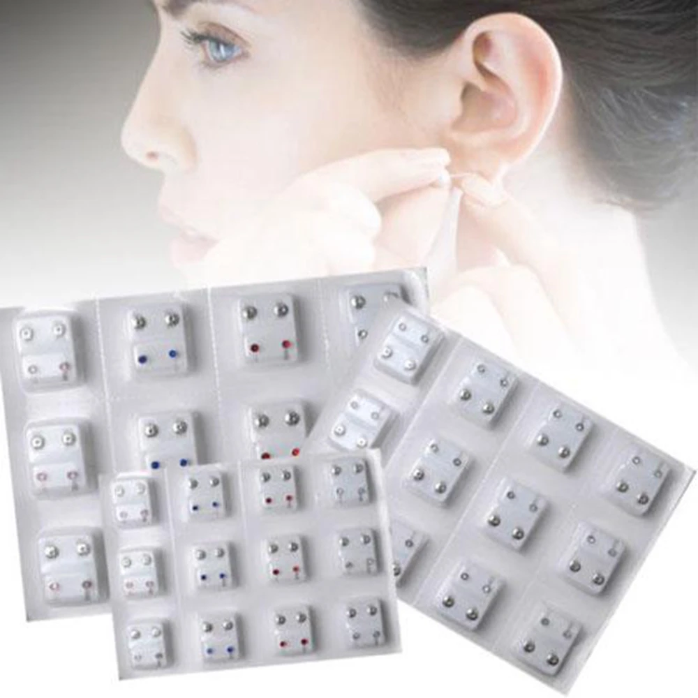 24Pcs Steel Surgical Piercing Ear Stud Earrings for Piercing Gun Tool