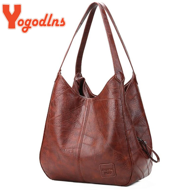 Yogodlns Vintage Women Hand Bag Designers Luxury Handbags Women Shoulder Bags Female Top-handle Bags Fashion Brand Handbags