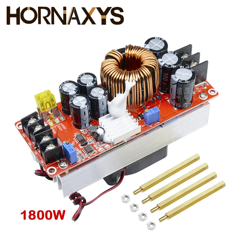 1800W 40A DC-DC DC Constant Voltage Constant Current Boost Converter Boosts 10-60V by Fan for 12-90V Boost Power Module