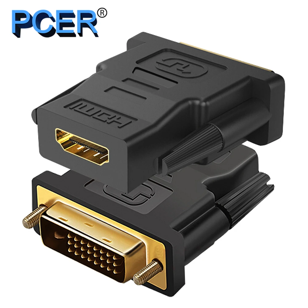 DVI male Converter DVI to HDMI 1920*1080P resolution Support for Computer Display Screen projector tv DVI adapter HDMI adapter