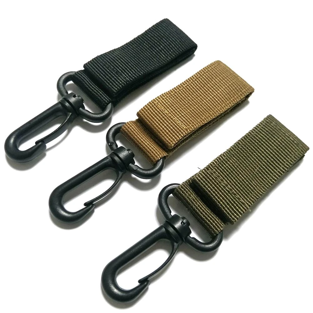 Climbing Accessory Outdoor Carabiner Strength nylon tactical backpack key hook webbing buckle hanging system Belt buckle hanging