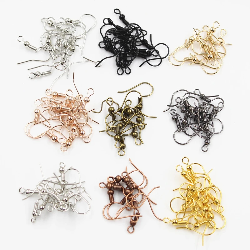 100pcs/lot 20x17mm Earring Findings Ear Clasps Hooks Fittings DIY Jewelry Making Accessories Iron Hook Ear wire Jewelry Supplies