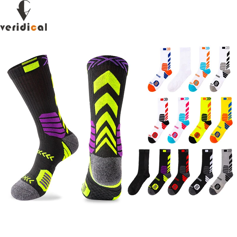 Elite Sport Cycling Basketball Socks Compression Running Man Black Trend Breathable Long Hiking Damping Athletic Professional