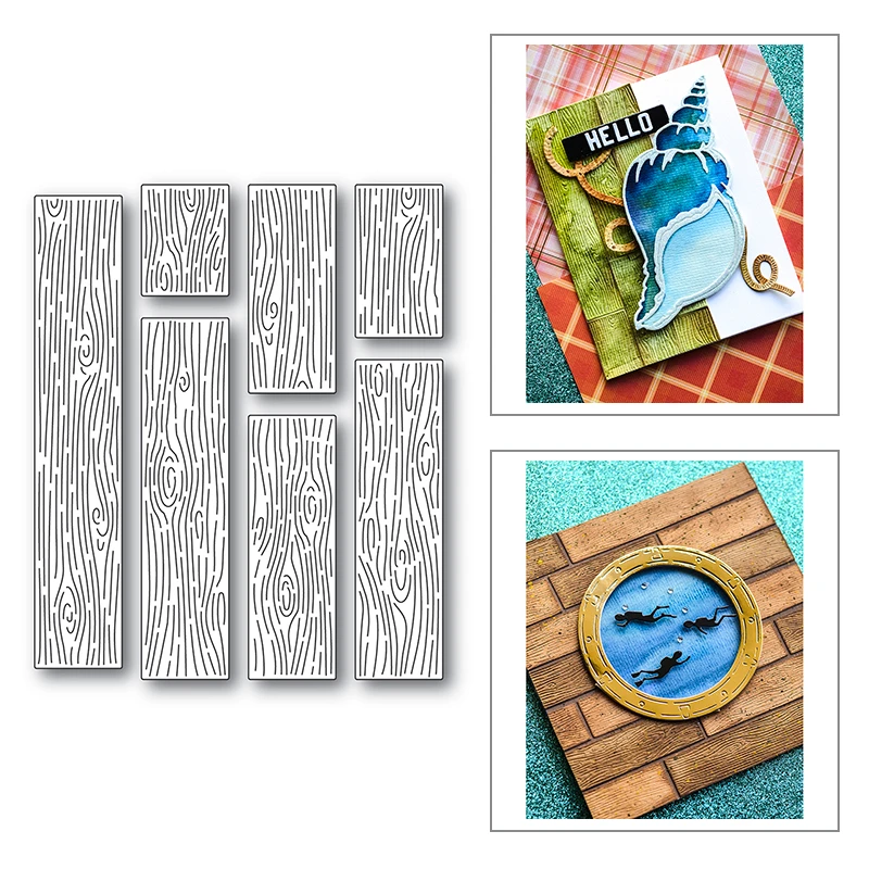 2021 New Wood Grain Metal Cutting Dies For DIY Craft Making Greeting Card Background Wall Scrapbooking Paper No Clear Stamps Set